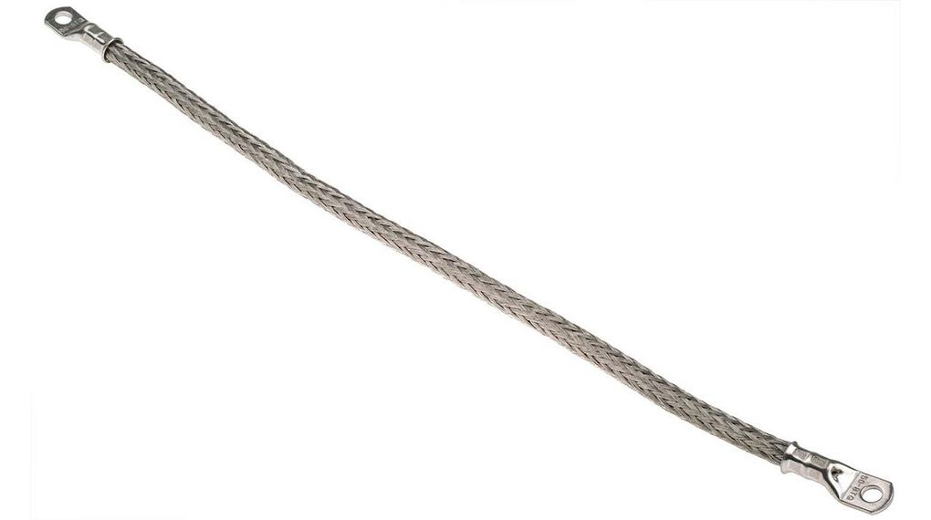 Earthing Strap M8 36.19mm² Tinned Copper 500mm
